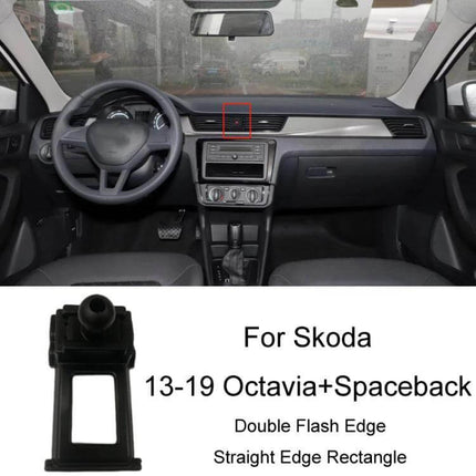 Skoda Dashboard Phone Mount For Navigation Clip On installed in Octavia dashboard, 360° ball head, clip-on design, original card position, stable 16.72mm base