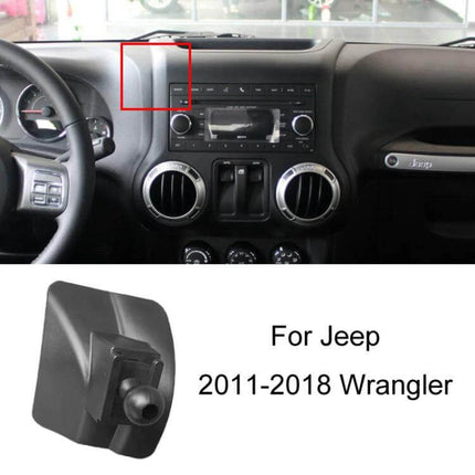 Dashboard Phone Holder For GPS Navigation In Car Daily Use - dashboard clip mount for Jeep Wrangler 2011-2018 shown installed