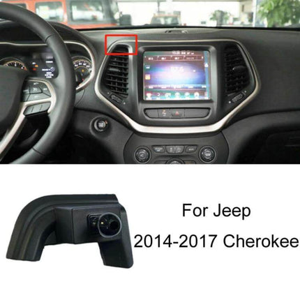 Dashboard Phone Holder For GPS Navigation In Car Daily Use clip-on mount on Jeep Cherokee dashboard near vent, low-profile base