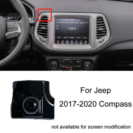 Dashboard Phone Holder For GPS Navigation In Car Daily Use - clip-on dash/vent mount for Jeep Compass 2017-2020, low-profile GPS phone positioning