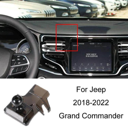 Dashboard Phone Holder For GPS Navigation In Car Daily Use - clip-on mount on Jeep Grand Commander dashboard vent, low-profile base