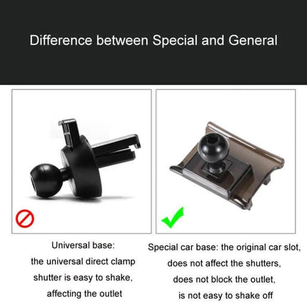 Dashboard Phone Holder For GPS Navigation In Car Daily Use - comparison showing universal clamp vs special car base for stable dash mounting