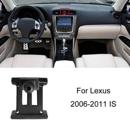 Car Dashboard Phone Mount With Integrated Base For Navigation clipped to Lexus 2006-2011 IS dashboard air vent for stable GPS viewing