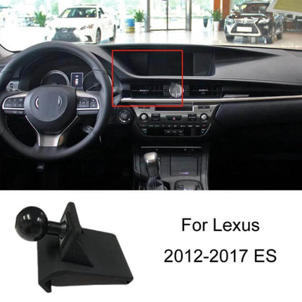 Car Dashboard Phone Mount With Integrated Base For Navigation installed on Lexus ES 2012-2017 dashboard for stable GPS viewing