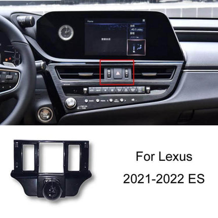Car Dashboard Phone Mount With Integrated Base For Navigation clipped to Lexus ES 2021-2022 dashboard vent for GPS navigation and hands-free calls