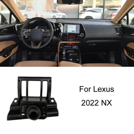Car Dashboard Phone Mount With Integrated Base For Navigation installed in 2022 Lexus NX dashboard, compact clip-on design for GPS and hands-free use