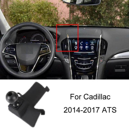 Cadillac Dashboard Phone Mount For Navigation Left Hand Drive clip-on dash mount aligning with car card for GPS and hands-free calls
