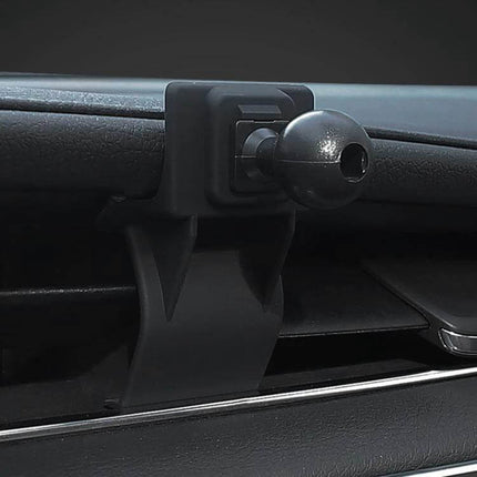Cadillac Dashboard Phone Mount For Navigation Left Hand Drive clipped to dashboard air vent with ball joint for secure GPS and hands-free use