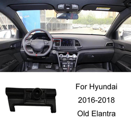 Dashboard Clip-On Navigation Bracket for Hyundai Cars mounted on Elantra dash, clip-on mount fits 2016-2018 models, keeps phone stable for navigation