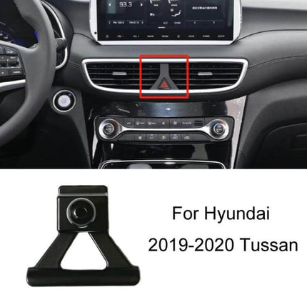Dashboard Clip-On Navigation Bracket for Hyundai Cars mounted on Tussan dashboard air vent, stable phone holder for navigation