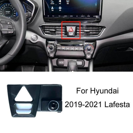 Dashboard Clip-On Navigation Bracket for Hyundai Cars mounted on Hyundai Lafesta dashboard, clip-on fit near central vent