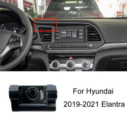 Dashboard Clip-On Navigation Bracket for Hyundai Cars installed on Elantra dashboard clip-on mount by air vent, keeps phone stable for navigation