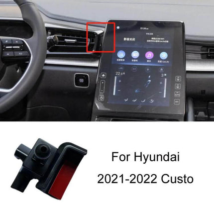 Car Navigation Bracket Base For Left Hand Drive Dashboard mounted on left dashboard vent clip for Hyundai 2021-2022, plastic body, secure fit