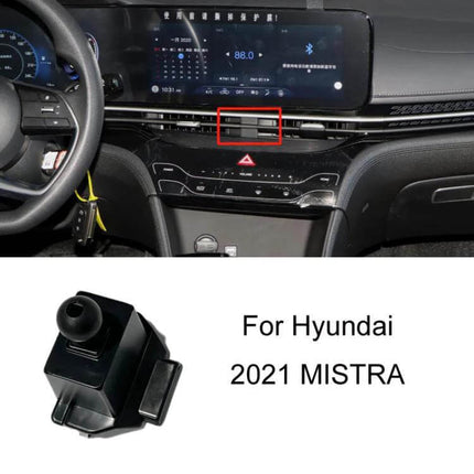 Car Navigation Bracket Base For Left Hand Drive Dashboard clipped to Hyundai 2021 Mistra left-side air vent for phone/navigation holder