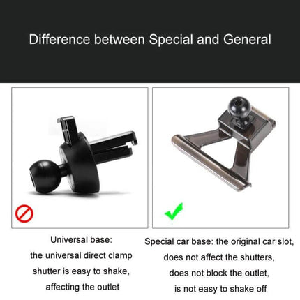 Car Navigation Bracket Base For Left Hand Drive Dashboard – plastic dashboard/air outlet special car base, secure original slot mount, won’t block vent