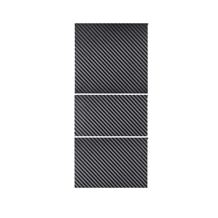 Tesla Model 3 Center Console Protection Sticker Carbon Fiber Grain – three-piece carbon fiber grain PVC sticker set for center console armrest protection