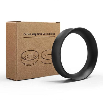 Heightened Coffee Handle Powder Catch Magnetic Ring 51mm 53mm 58mm - aluminum magnetic dosing ring for portafilter to reduce mess and control powder dosing