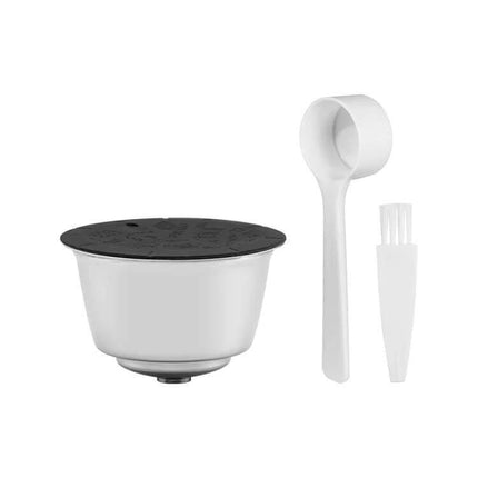 Stainless Steel Reusable Capsule for Dolce Gusto Coffee Maker with scoop and brush, durable eco-friendly reusable coffee pod