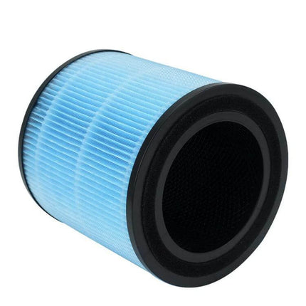 Air Purifier Replacement HEPA Filter For Clean Indoor Air Airtok AP0601 compatible cylindrical blue HEPA filter capturing pet hair and odors