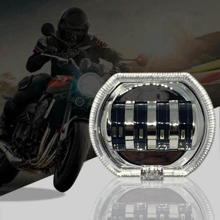 Motorcycle LED Headlight With Double Lens, 4 Color Options - 40W IP68 aluminum housing for motorcycles, e-bikes and tricycles