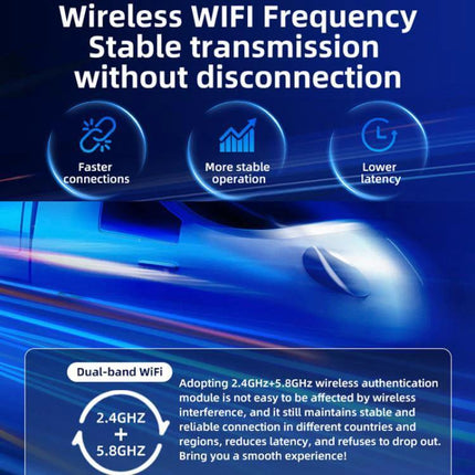 Wireless Adapter for CarPlay and Android Auto Upgrade in Black - dual-band WiFi, stable wireless connection, LED status indicator