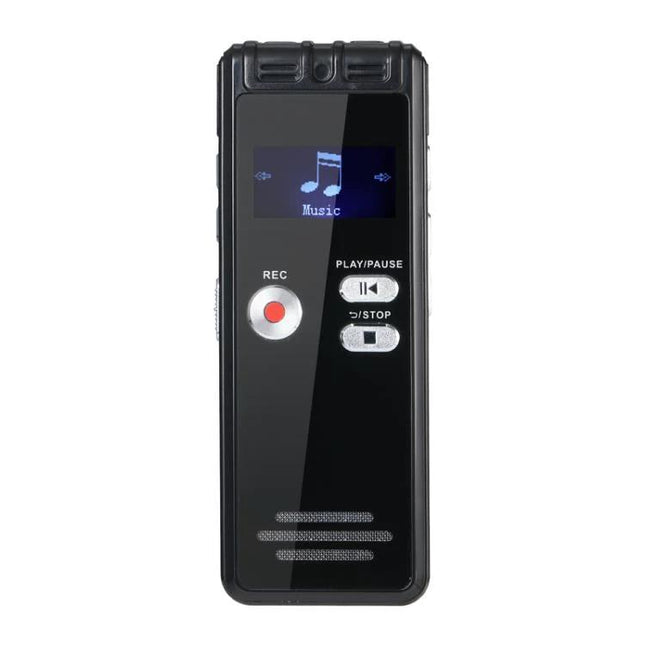 SK6 MP3 Player for Daily Music Listening and Recording Needs - black handheld MP3 player with screen, record button, and play/pause controls