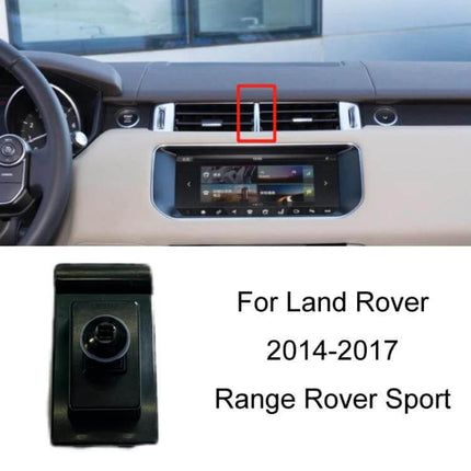 Phone Navigation Bracket for Land Rover Dashboard Mount clipped into center dash vent for Range Rover Sport 2014-2017, snap-on installation