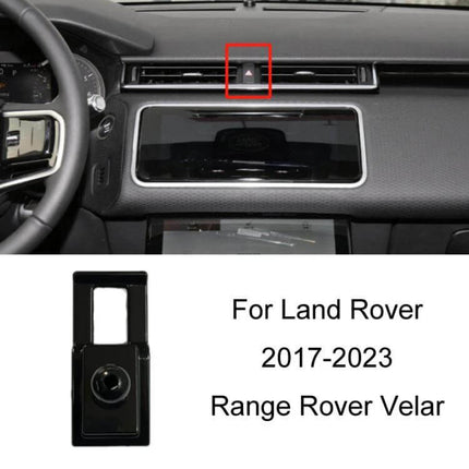 Phone Navigation Bracket for Land Rover Dashboard Mount installed in Range Rover Velar 2017-2023 dashboard, snap-on car card position
