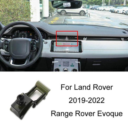 Phone Navigation Bracket for Land Rover Dashboard Mount installed in Range Rover Evoque 2019-2022 dashboard vent without blocking view