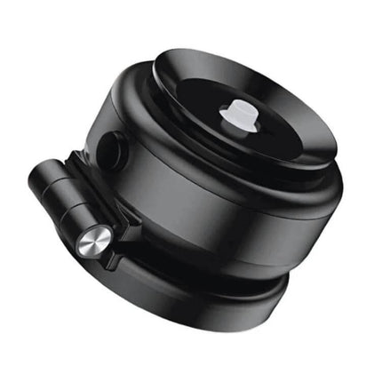 Car Navigation Vacuum Magnetic Suction Cup Multifunctional Bracket in black aluminum alloy with dual magnetic and electric suction for car and flat surfaces