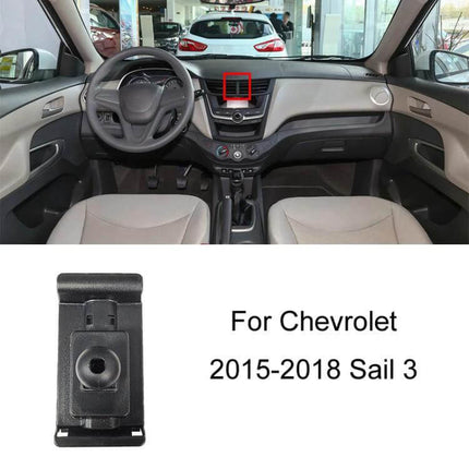 Chevrolet Dashboard Phone Mount Bracket For Navigation Snap-On Holder installed on dashboard near center vent for hands-free navigation