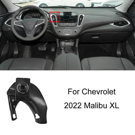 Chevrolet Dashboard Phone Mount Bracket For Navigation Snap-On Holder installed on 2022 Malibu XL dashboard air vent position