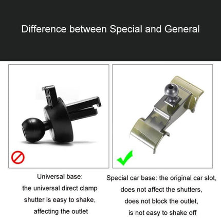 Chevrolet Dashboard Phone Mount Bracket For Navigation Snap-On Holder showing special car base vs universal base comparison