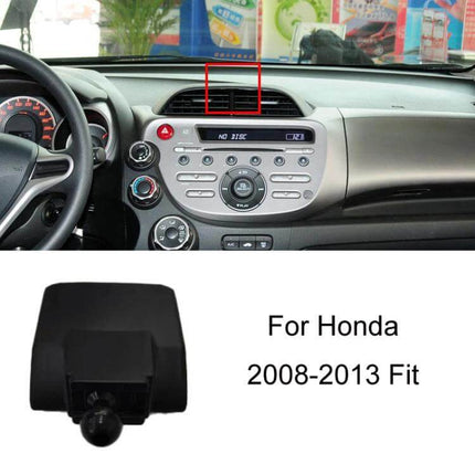 Dashboard Phone Holder Car Mount For Navigation Snap On installed on Honda Fit 2008-2013 dashboard and air vent, compact snap-on design for stable hands-free viewing