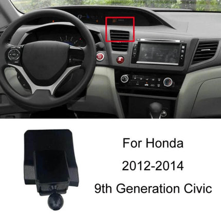 Dashboard Phone Holder Car Mount For Navigation Snap On installed on Honda 2012-2014 9th Gen Civic dashboard vent, compact durable plastic snap-on