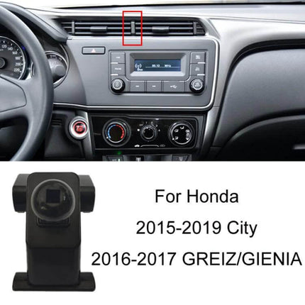 Dashboard Phone Holder Car Mount For Navigation Snap On attached to Honda dashboard vent showing compact snap-on base and phone cradle