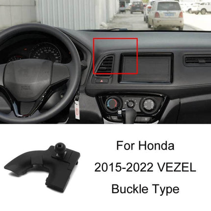 Dashboard Phone Holder Car Mount For Navigation Snap On installed on Honda Vezel dashboard showing vent snap-on placement