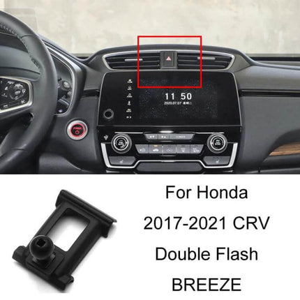 Honda Left Hand Drive Car Phone Navigation Holder Mount secured on Honda CRV dashboard air vent for stable GPS and hands-free use