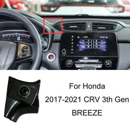 Honda Left Hand Drive Car Phone Navigation Holder Mount installed on Honda CRV dashboard near air vent for GPS and hands-free use
