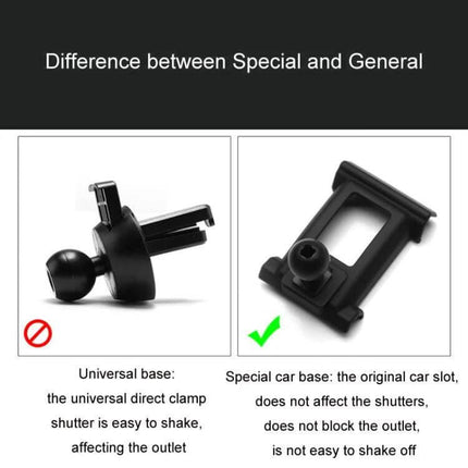 Honda Left Hand Drive Car Phone Navigation Holder Mount shown with special car base vs universal base for stable dashboard or air vent installation