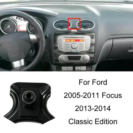 Car Phone Holder For Dashboard Clip On Mount Universal Fit installed on Ford Focus dashboard air vent, compact clip-on mount for navigation
