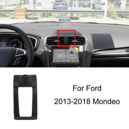 Car Phone Holder For Dashboard Clip On Mount Universal Fit – clip-on vent mount installed on Ford Mondeo dashboard, stable one-piece plastic holder