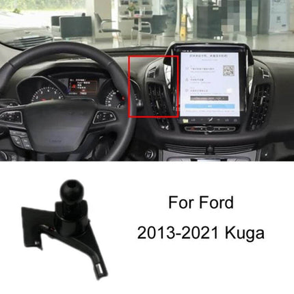 Car Phone Holder For Dashboard Clip On Mount Universal Fit attached to Ford Kuga dashboard vent showing phone mount position