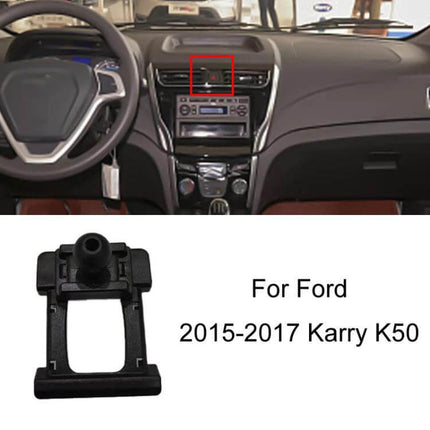 Car Phone Holder For Dashboard Clip On Mount Universal Fit showing clip-on mount attached to car dashboard air vent for hands-free navigation