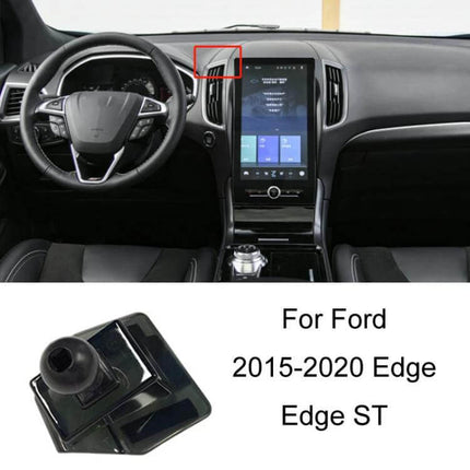 Car Phone Holder For Dashboard Clip On Mount Universal Fit installed on Ford Edge dashboard near air vent, compact durable one-piece dashboard clip mount