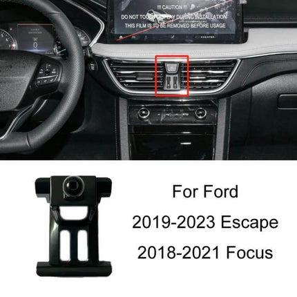 Car Phone Holder For Dashboard Clip On Mount Universal Fit - clip-on air vent mount shown installed in Ford Escape/Focus interior