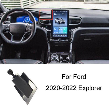 Car Phone Holder For Dashboard Clip On Mount Universal Fit installed on Ford Explorer dashboard showing secure clip-on position