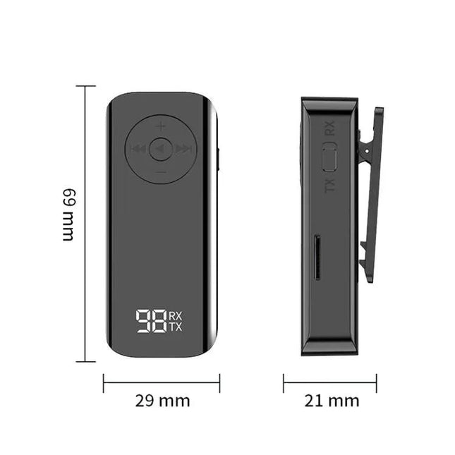 MX-M06 Clip-On Bluetooth 5.3 Audio Transmitter Receiver | Syndmart