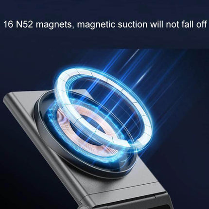 Car Air Outlet Wireless Charging Phone Holder For Tesla Model Y showing magnetic 16 N52 magnets and 15W Qi coil for secure vent-mounted charging