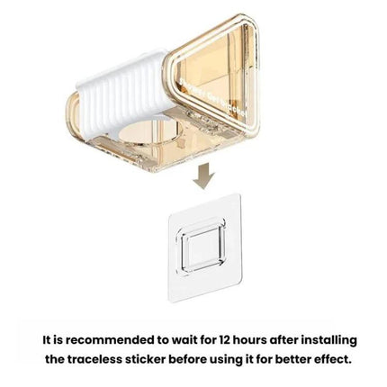 Wall-Mounted Organizer for Bathroom Shower Essentials at Home - no-drill clear adhesive mount holder for shampoo and soap, space-saving shower caddy